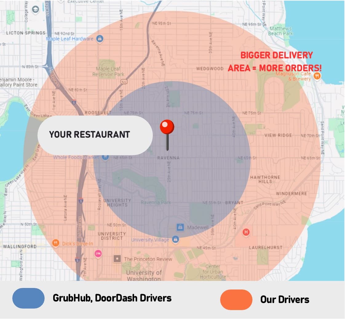 Delivery Radius Expansion Visualization